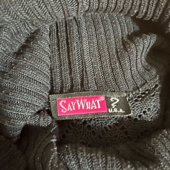 y2k Say What? Cowl Neck Sweater Small - Picture 3 of 3